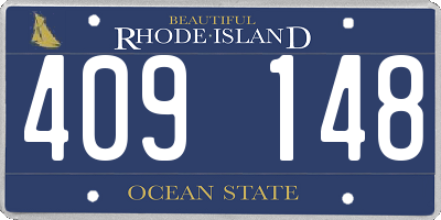 RI license plate 409148