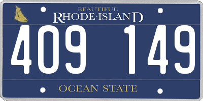 RI license plate 409149