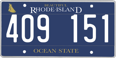 RI license plate 409151