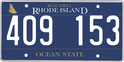 RI license plate 409153