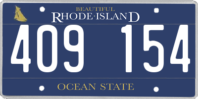 RI license plate 409154