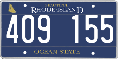 RI license plate 409155