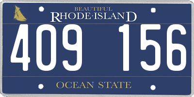 RI license plate 409156