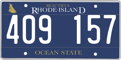 RI license plate 409157