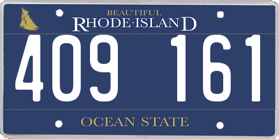 RI license plate 409161