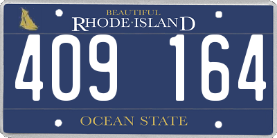 RI license plate 409164