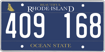 RI license plate 409168