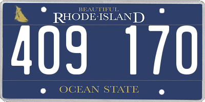 RI license plate 409170