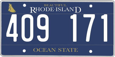 RI license plate 409171