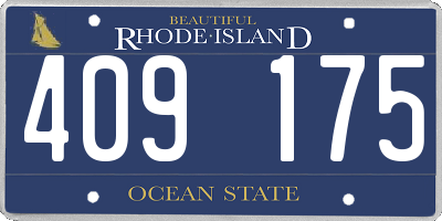 RI license plate 409175