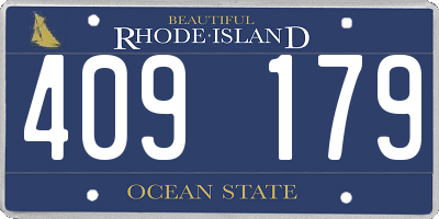 RI license plate 409179