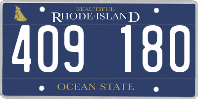 RI license plate 409180