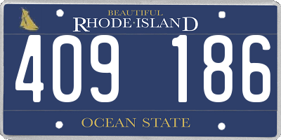 RI license plate 409186