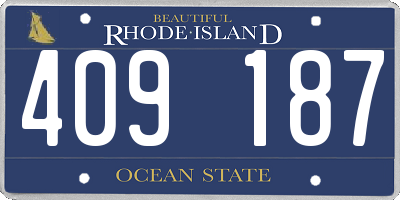 RI license plate 409187