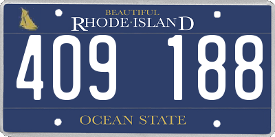 RI license plate 409188