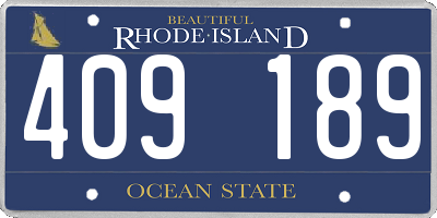 RI license plate 409189