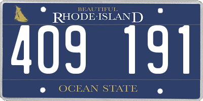 RI license plate 409191
