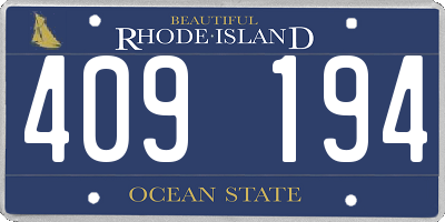 RI license plate 409194