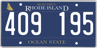 RI license plate 409195