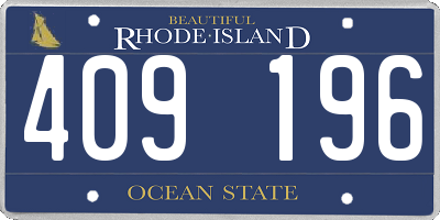 RI license plate 409196