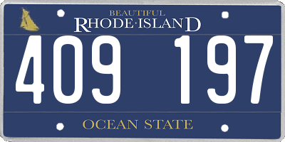 RI license plate 409197