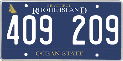 RI license plate 409209