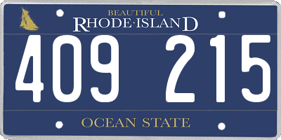 RI license plate 409215