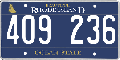RI license plate 409236