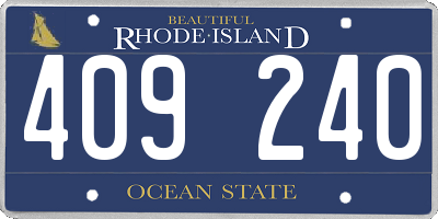 RI license plate 409240