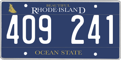 RI license plate 409241