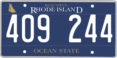RI license plate 409244