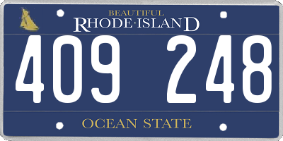 RI license plate 409248