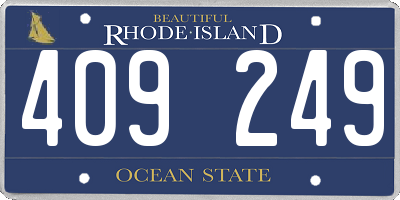 RI license plate 409249