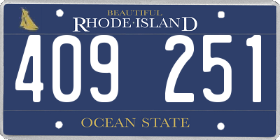 RI license plate 409251