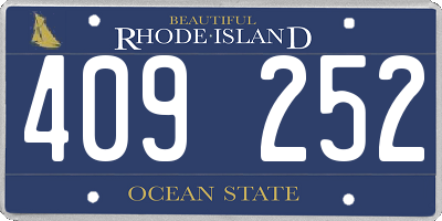 RI license plate 409252