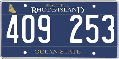 RI license plate 409253