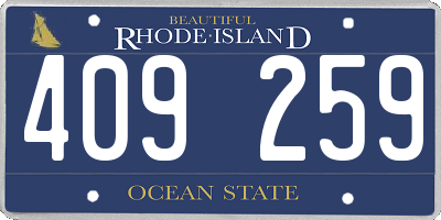 RI license plate 409259