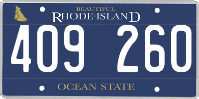 RI license plate 409260