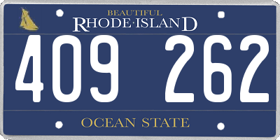 RI license plate 409262