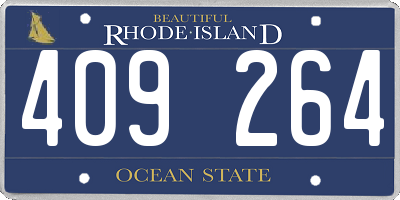 RI license plate 409264