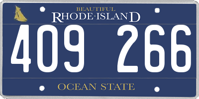 RI license plate 409266