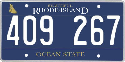 RI license plate 409267