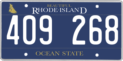 RI license plate 409268