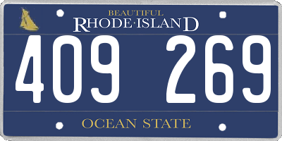 RI license plate 409269