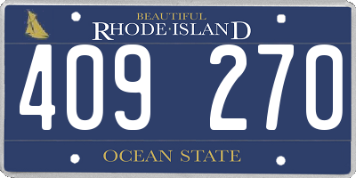 RI license plate 409270