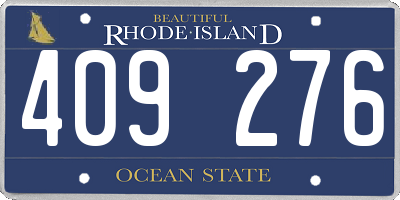 RI license plate 409276