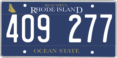 RI license plate 409277