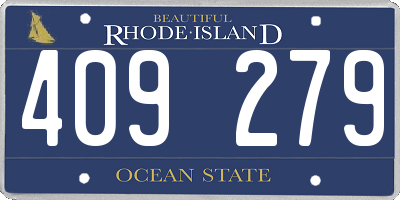RI license plate 409279