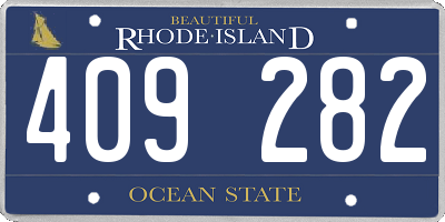 RI license plate 409282