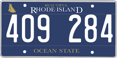 RI license plate 409284